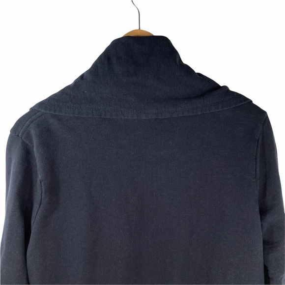 MEDIUM Mono B Women’s Cardigan Open Front Wrap Flowing Waterfall Black Cotton - Picture 9 of 14